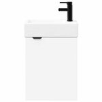vidaXL Meuble de salle de bain avec robinet Blanc 45 5 x 22 5 x 84 cm