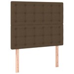 vidaXL Cadre de lit avec tête de lit marron foncé 80x200 cm Tissu