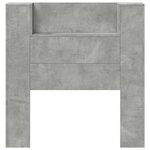 vidaXL Tête de lit Gris béton 100 x 16 5 x 103 5 cm Bois d'ingénierie