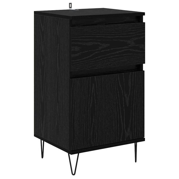 vidaXL Buffet avec tiroir Chêne noir 35 x 40 x 70 cm Bois d'ingénierie