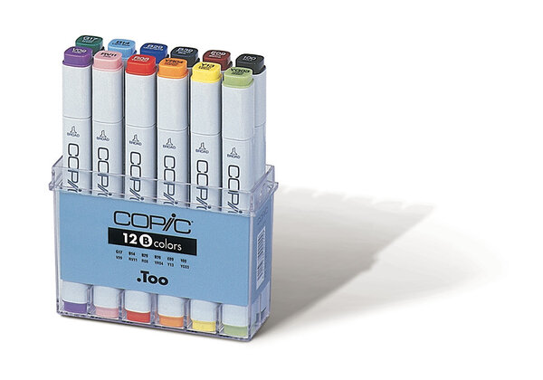 Set 12 marqueurs Manga Copic Marker Les essentiels
