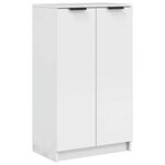 vidaXL Meuble chaussures Blanc brillant 59x35x100 5 cm Bois d'ingénierie