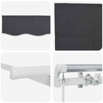 vidaXL Auvent Rétractable Anthracite 250 x 200 cm tissu