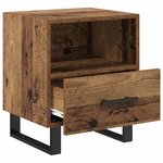 vidaXL Cabinet de chevet avec tiroir Bois ancien 40 x 35 x 47 5 cm