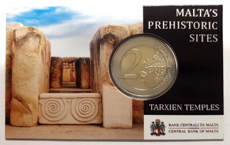 Pièce de monnaie 2 euro commémorative Malte 2021 BU - Tarxien