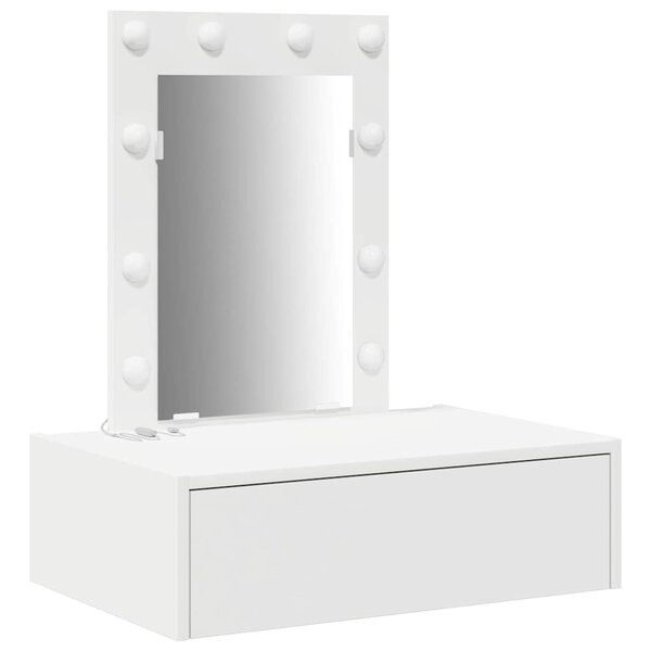 vidaXL Table de Toilette Blanc 60 x 40 x 70 cm Bois d'ingénierie