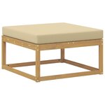 vidaXL Ensemble de canapés d'extérieur 9 pc Blanc et Beige