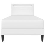 vidaXL Cadre de lit avec bandes LED Blanc 80 x 200 cm Simili cuir