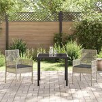 vidaXL Ensemble de salle à manger pour jardin 3 Pièces Gris clair