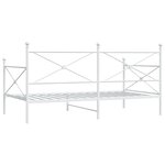 vidaXL Lit de repos sans matelas blanc 100x200 cm acier