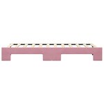 vidaXL Lit de jour avec lit gigogne rose 80x200 cm velours