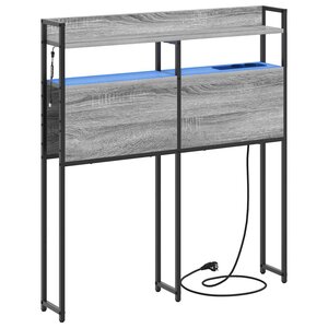 vidaXL Tête de lit avec étagère Sonoma gris 90 cm Bois d'ingénierie