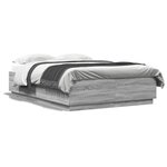 vidaXL Cadre de lit sans matelas sonoma gris 140x200 cm
