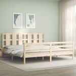vidaXL Cadre de lit sans matelas 200x200 cm bois massif