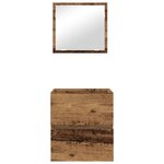 vidaXL Meuble de rangement salle de bain Bois usé MDF avec placage en bois