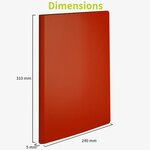 ACROPAQ Porte-Vues A4 - Classeur de présentation Premium rouge au format A4 avec 30 pochettes - En polypropylène durable