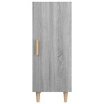 vidaXL Buffet Sonoma gris 34 5x34x90 cm Bois d'ingénierie