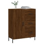vidaXL Buffet chêne marron 69 5x34x90 cm bois d'ingénierie