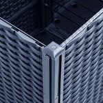 vidaXL Jardinière bleu gris 160x160x53 cm PP