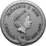 Pièce de monnaie en Argent 1 Dollar g 31.1 (1 oz) Millésime 2022 Fairytale MONKEY GIRL