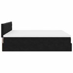VidaXL Cadre de lit ottoman avec matelas noir 180x200cm velours