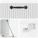 vidaXL Meuble TV mural Montage mural Blanc brillant 59 5 x 31 x 30 cm