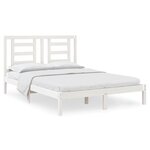 vidaXL Cadre de lit sans matelas blanc 140x200 cm bois de pin massif