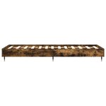 vidaXL Cadre de lit Chêne fumé 80 x 200 cm Bois d'ingénierie