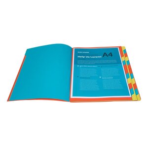 Trieur Agrafé Carte Lustrée avec Élastiques 24 Compartiments Rouge x 8 EXACOMPTA