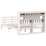 vidaXL Lit bibliothèque sans matelas blanc 150x200 cm bois pin massif