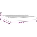 vidaXL Matelas de lit à ressorts ensachés Bleu 160x200x20 cm Tissu