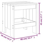 vidaXL Tabourets de jardin 2 Pièces 40x36x45 cm bois massif de pin