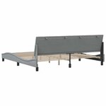 vidaXL Cadre de lit sans matelas gris clair 200x200 cm tissu