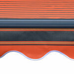 vidaXL Auvent manuel rétractable avec LED 450x300 cm Orange et marron