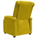 vidaXL Fauteuil de massage Jaune Velours