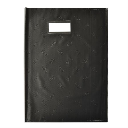 Protège-cahier Styl'SMS A4 (21x29,7 cm) pvc 120 avec Porte-étiquette Noir ELBA
