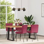 vidaXL Chaises à manger lot de 4 Rouge bordeaux Velours