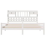 vidaXL Lit bibliothèque sans matelas blanc 180x200 cm bois pin massif