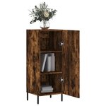 vidaXL Buffet Chêne fumé 34 5x34x90 cm Bois d'ingénierie