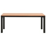 vidaXL Banc de jardin 110 cm acier et WPC marron et noir