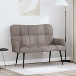 vidaXL Sofa 2 places Taupe 115 x 61 x 87 cm Tissu