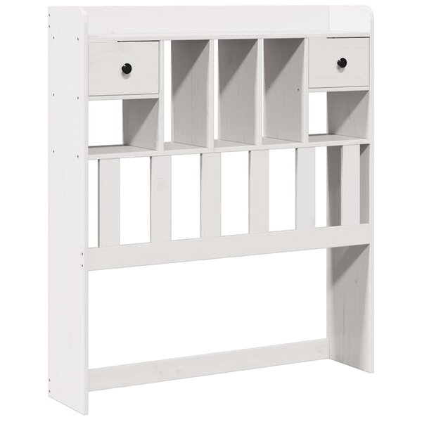 vidaXL Tête de lit avec rangement blanc 75 cm bois massif de pin