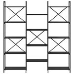 vidaXL Étagère Chêne noir 156 x 25 x 167 cm Bois d'ingénierie