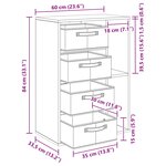 vidaXL Buffet Bois ancien 60 x 33 5 x 84 cm