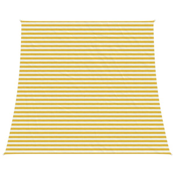 vidaXL Voile d'ombre Jaune et blanc 4 / 5 x 4 m HDPE