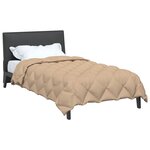 vidaXL Duvet d'hiver Taupe 220 x 135 cm Microfibre