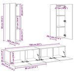 vidaXL Ensemble de meubles TV 4 Pièces Chêne sonoma Bois d'ingénierie