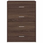 vidaXL Buffets 2 Pièces chêne marron 60x31x84 cm bois d'ingénierie