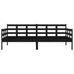 vidaXL Lit de jour sans matelas noir bois de pin massif 90x190 cm
