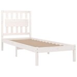 vidaXL Cadre de lit Blanc Bois de pin massif 100x200 cm
